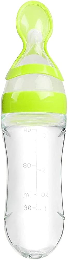 Silicone Baby Feeding Spoon Bottle for Cereal & Puree 90ML